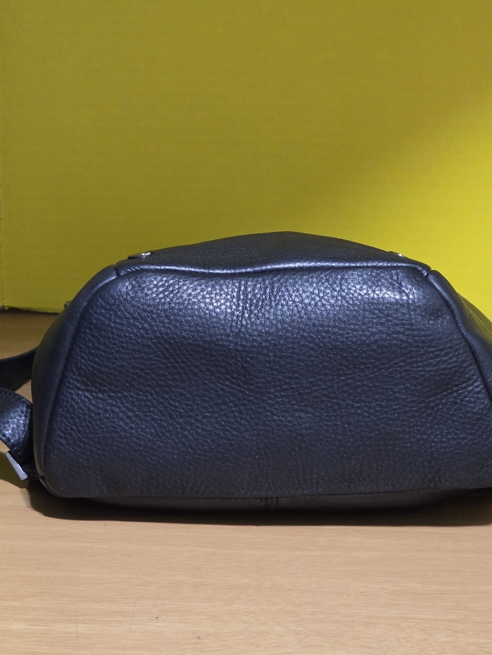Hammitt Black Leather Backpack with Red Accent Zipper - Picture 5 of 7